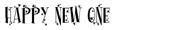 Happy New One font preview